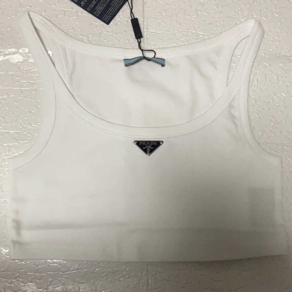 Prada White Short Sleeve Top